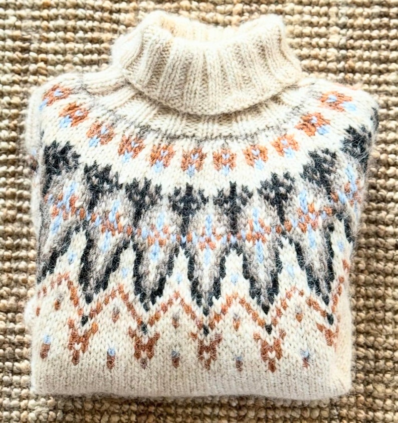 Lopapeysa icelandic sweater in pure icalandic lopi yarn Ulfur polar zdjęcie 7