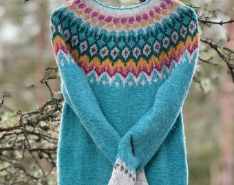 Lopapeysa icelandic sweater in pure icalandic lopi yarn - Riddari sweater