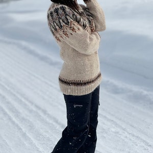 Lopapeysa icelandic sweater in pure icalandic lopi yarn Ulfur polar zdjęcie 4