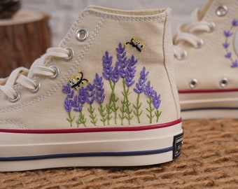 Personalized shoes, Embroidery,Embroidery shoe, Handmade, Chuck Taylor 1970s,Customized,Personalized,Flower shoes, gifts for her