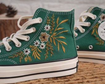 Personalized shoes, Embroidery,Embroidery shoe, Handmade, Chuck Taylor 1970s,Customized,Personalized,Flower shoes, gifts for her