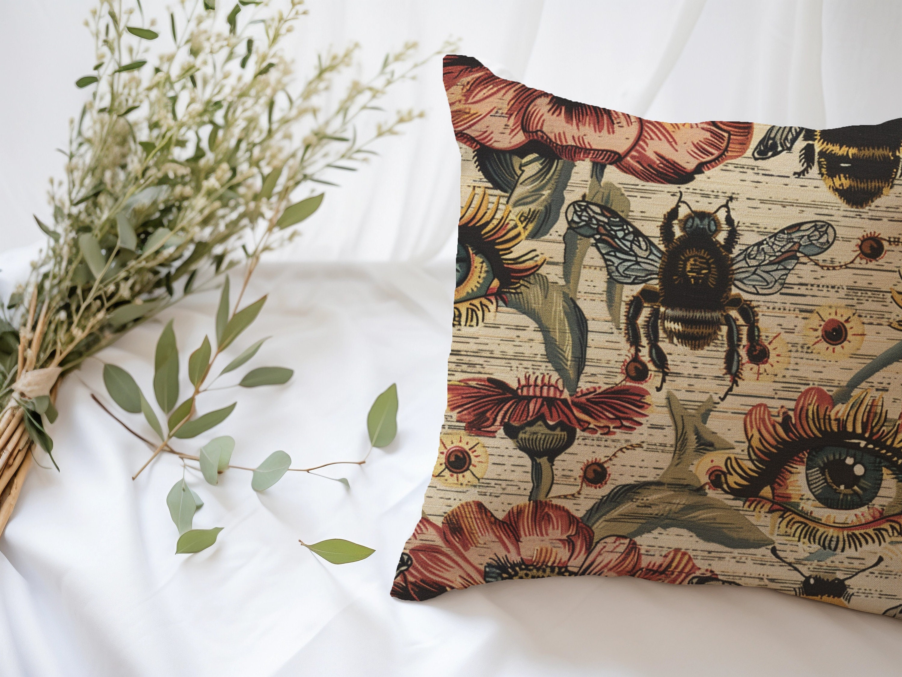 Jacquard bee print fabric - Etsy 日本