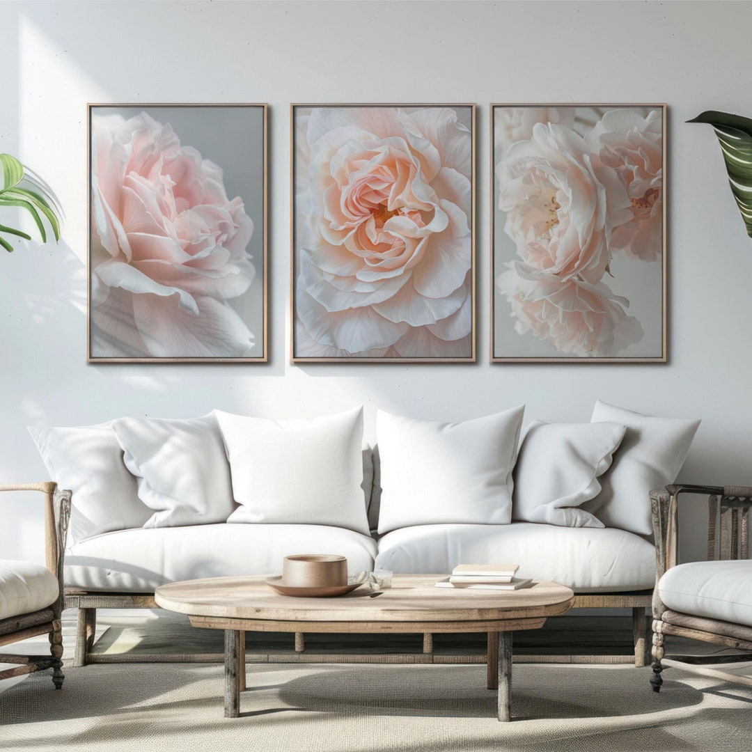 Elegant Blush Pink Peony Digital Art Set - Etsy