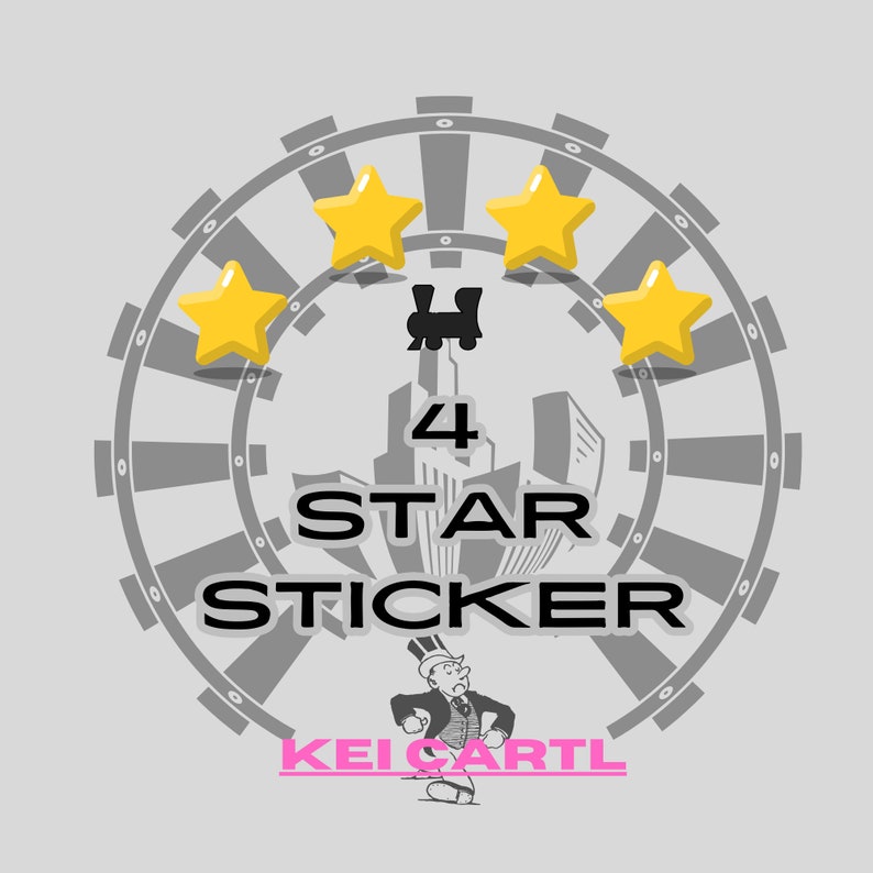 4 star sticker imagem 1