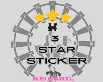 3 star sticker
