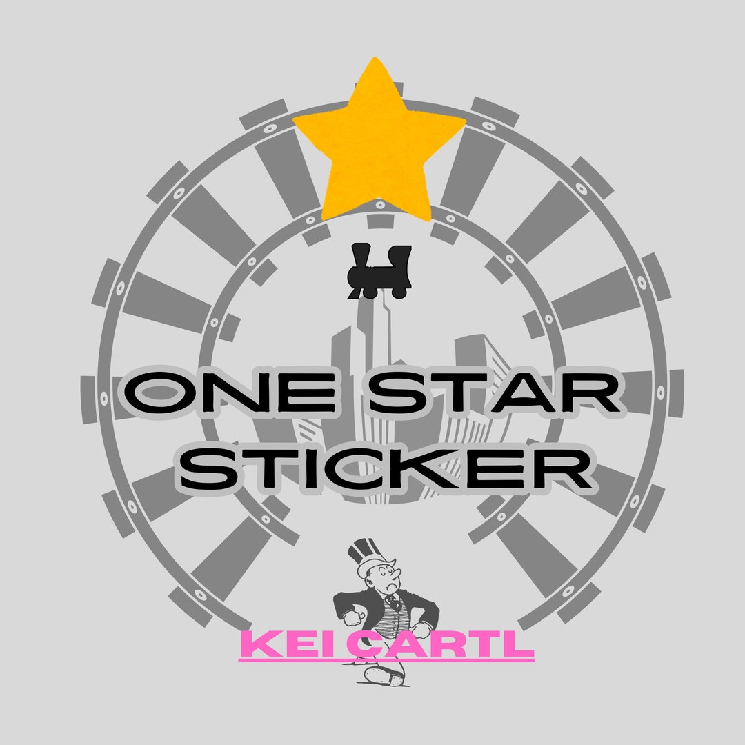1 Star Sticker - Etsy