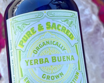 Organic Pure & Sacred™ Yerba Buena energy cleansing spray for Energy, Communication and Vitality