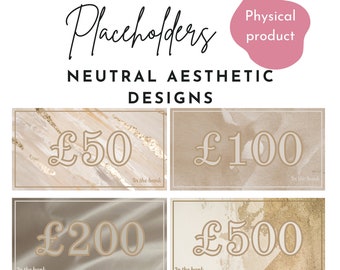 MONEY PLACEHOLDERS Cash wallet inserts - Neutral Aesthetic designs- 50/100/200/500/1000/fully funded - Choose your currency- A6 or A7