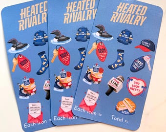 Heated Rivalry Savings Tracker - Laminated Cash Stuffing planner