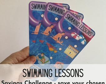 Swimming Lessons Savings Challenge – Laminated Cash Tracker