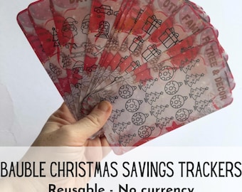 Christmas Savings Challenge – Bauble Design Reusable Tracker
