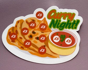 Curry Night Savings Tracker, A6 Cash Stuffing Wallet Insert