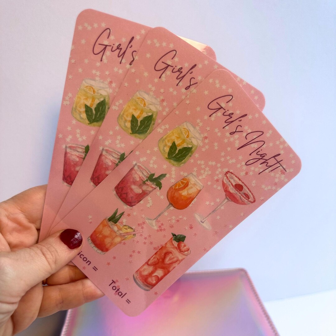 Girl's Night Laminated Savings Challenge - A6 Cash Tracker - Etsy