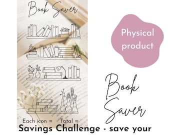 Laminated Book Savings Challenge Tracker – A6 Binder Cash Envelope