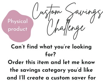 Custom Savings Challenge Tracker - Reusable A6 Binder Insert