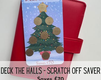 Christmas Savings Challenge, Scratch-off Tracker, Reusable A6 Binder