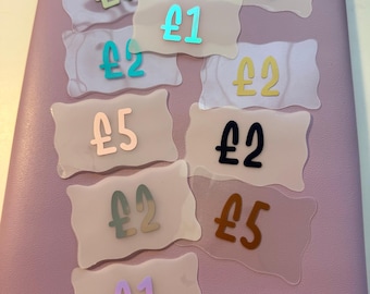 A6/A7 Binder Budget Placeholders – Cash Stuffing, Vinyl Denominations