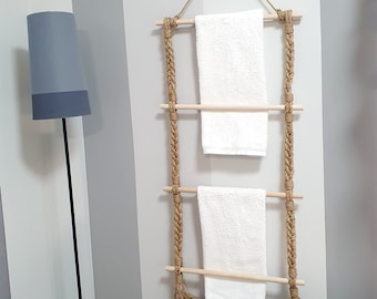 Towel Holder..Ladder - Towel Holder..Kitchen or Bathroom Organization..Towel rack