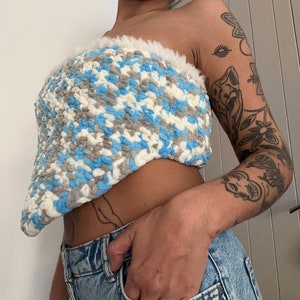 Soft and elegant handmade crochet corset image 3