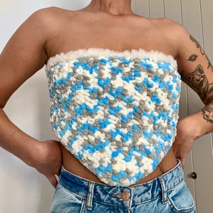 Soft and elegant handmade crochet corset image 4
