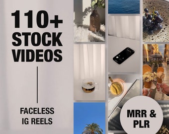 Faceless Aesthetic Stock Videos MRR PLR Instagram Reels Lifestyle Video Boho Bundle Resell Rights