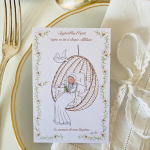 Baptism bookmark, baptized hanging chair