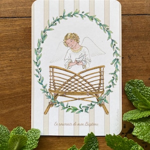 Baptism bookmark, guardian angel