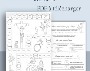 Chemin de Carême à colorier PDF à télécharger