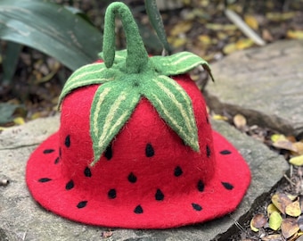 Handmade Wool Felt Fruit Hat: Funny Party/Sauna Hat (56-60CM)