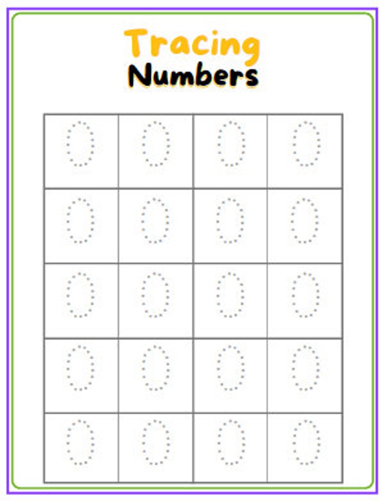 Traceable Box Numbers Number Tracing and Coloring 1-10 - Etsy