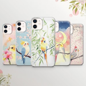 Tropical Parrot  Phone Case Cockatiel Cover for iPhone 16Pro, 15, 14, 13, 12, Samsung S25Ultra, S24, S23, A55, A54, A16, A35 Pixel 9a, 8a,6.