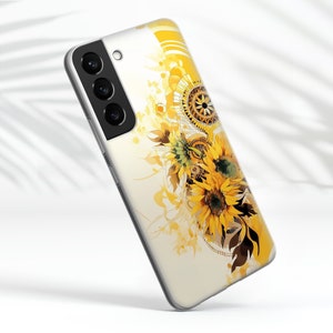 Sunflowers Phone Case Aesthetic Art Cover for iPhone 15Pro, 14, 13, 12, 11, Samsung S24Ultra, S23, S22, A54, A53, A15, A14 Pixel 8a, 7a, 6 zdjęcie 8