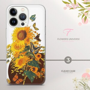 Sunflowers Phone Case Aesthetic Art Cover for iPhone 15Pro, 14, 13, 12, 11, Samsung S24Ultra, S23, S22, A54, A53, A15, A14 Pixel 8a, 7a, 6 zdjęcie 4