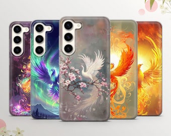 Coque Phoenix Majestic Bird pour Samsung Galaxy S24Ultra, S23, S22, A15, A35, A55, A54, iPhone 15, 14, 13, 12. 11 Google Pixel 8A