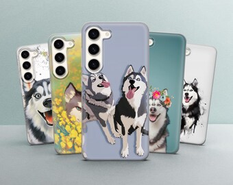 Siberian Husky Dog Phone Case: Clear TPU Gel Cover