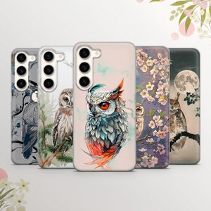 Majestic Owl Phone Case Goose Cover for Samsung Galaxy S24Ultra, S23, S22, A15, A35, A55, A54, iPhone 15, 14, 13, 12. 11 Google Pixel 8A