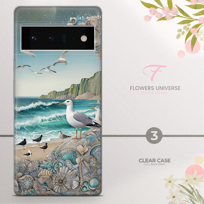 Sea Animals Phone Case Dolphin Cover for Google Pixel 9 Pro XL, 8A