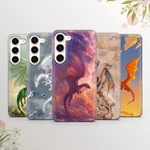 Custodia per telefono a forma di drago colorato, per Samsung Galaxy S25Ultra, S24, S23, A16, A36, A56, A55, iPhone 16,15,14,13. Pixel 9 Pro XL, 7a,8