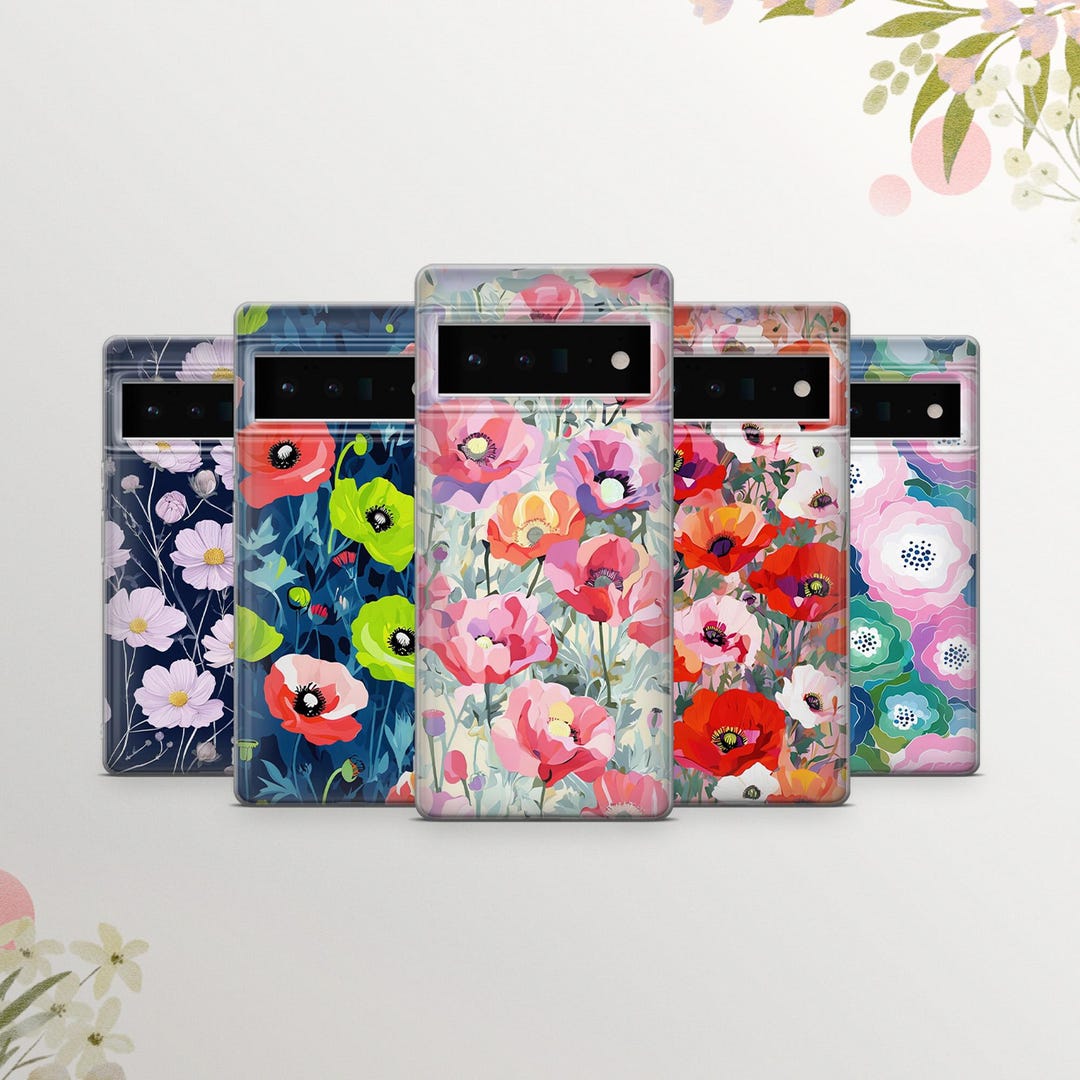 Poppy Field Phone Case, Floral TPU Gel Cover - Etsy