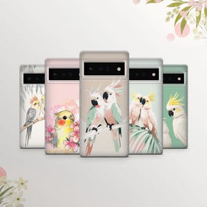 Bright Tropical Bird Phone Case Parrot Cover for Google Pixel 9, 8Pro, 7Pro, 7A, 6A Samsung S25, S24, S23, A15, A54, iPhone 16, 15, 14, 13