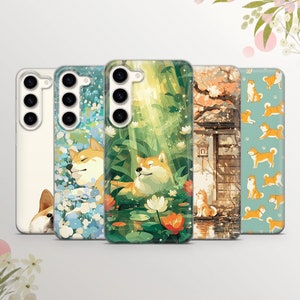 Süße Hunde Handyhülle Shiba Inu Cover für Samsung Galaxy S25Ultra, S24, S23, A16, A36, A56, A55, iPhone 16+, 15, 14, 13, 12. Google Pixel