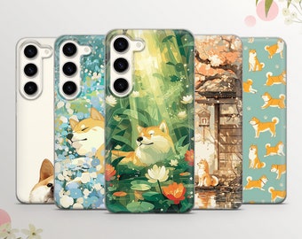 Cute Dog Phone Case Shiba Inu Cover for Samsung Galaxy S25Ultra, S24, S23, A16, A36, A56, A55, iPhone 16 Plus, 15, 14, 13, 12. Google Pixel