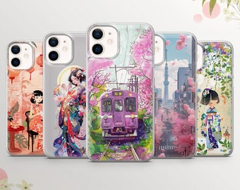 Sakura Phone Case Aesthetic Art Cover for iPhone 15Pro, 14, 13, 12, 11, Samsung S24Ultra, S23, S22, A54, A53, A15, A14 Pixel 8a, 7a, 6