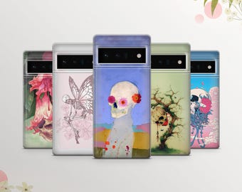 Abstract Skeleton Flower Phone Case: Google Pixel, Samsung, iPhone