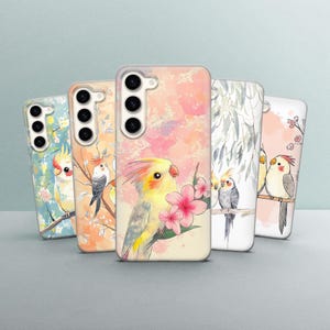 Colorful Cockatiel Phone Case Parrot Cover for Samsung Galaxy S25Edge, S24, S23, A15, A14, A54, A53, iPhone 17, 15,14 Google Pixel 9 Pro XL