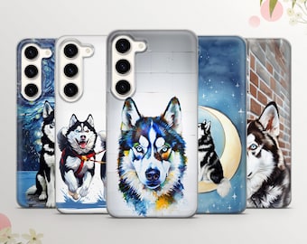 Siberian Husky Dog Phone Case: Clear TPU Gel Cover for Samsung ,Pixel ,iPhone