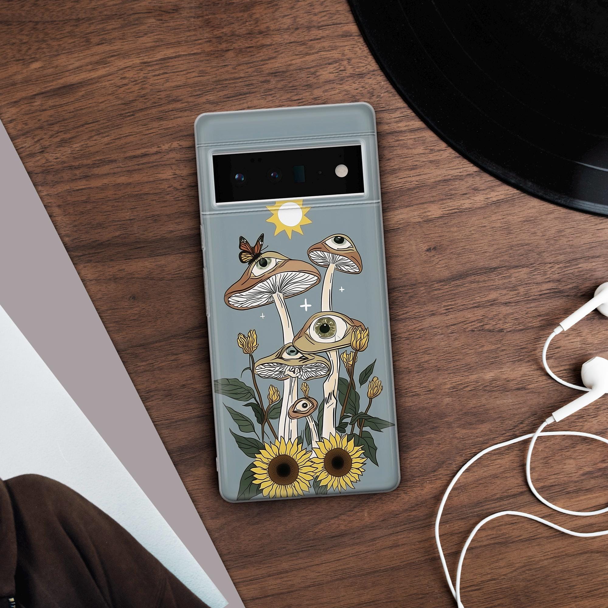 Magic Mushrooms and Frogs Phone Case in Red