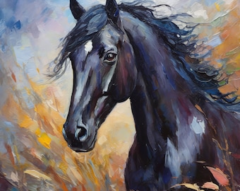 Custom Horse Oil Painting,Oil Painting from Photo,Custom Portrait,Art from Photo for your Favourite Pet and Animal