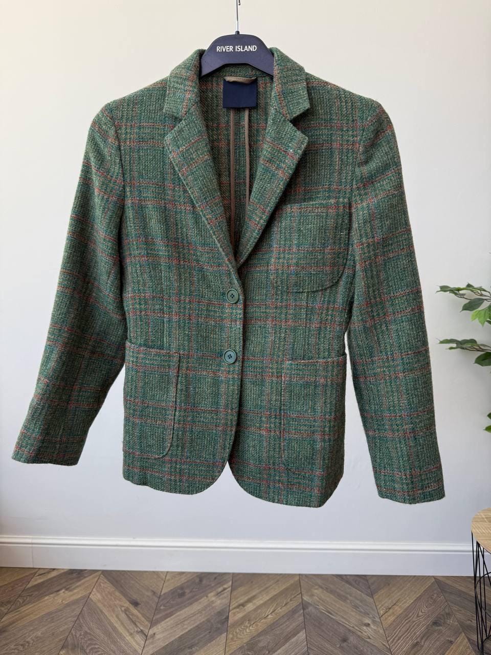 Aspesi, Vintage Aspesi Women’s Wool Plaid Blazer