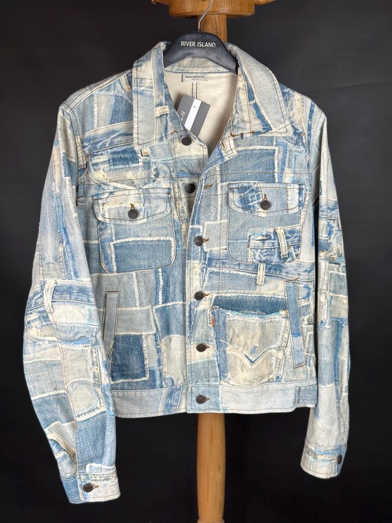 Dries Van Noten Patchwork Denim Jacket – Size 48,… - image 4